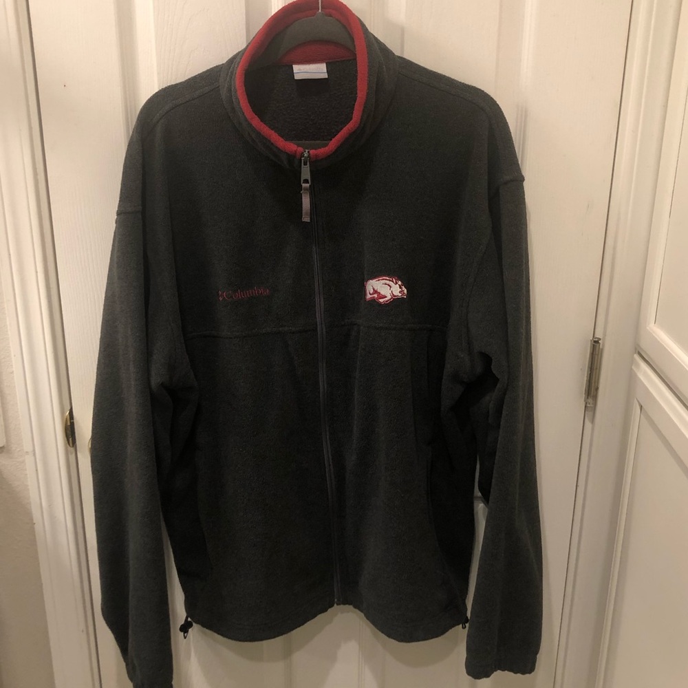 Arkansas Razorback fleece XL - Columbia grey
